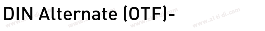 DIN Alternate (OTF)字体转换